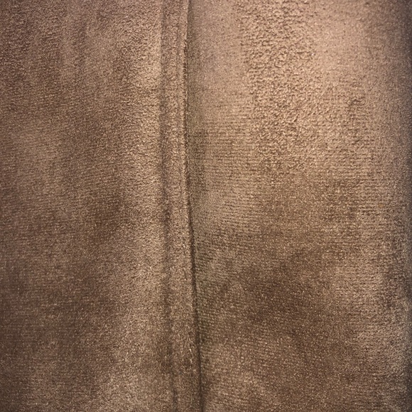 Lands' End Women's Size M Sueded Vest Jacket  Tan Polyester - Picture 9 of 10